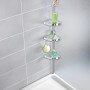 Wenko Teleskop Duschecke Premium mit 3 Ablagen in Silber im Badezimmer.