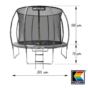 Kettler Outdoor Trampolin JUMP 305 cm Grau