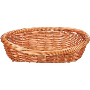 Jollypaw Hundekorb aus Weide, 50 cm, mit breitem Rand für Decken und Kissen.