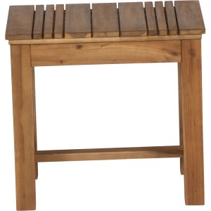 Beiger Siena Garden Falun Hocker aus Akazienholz, 33x50 cm, FSC®-zertifiziert.