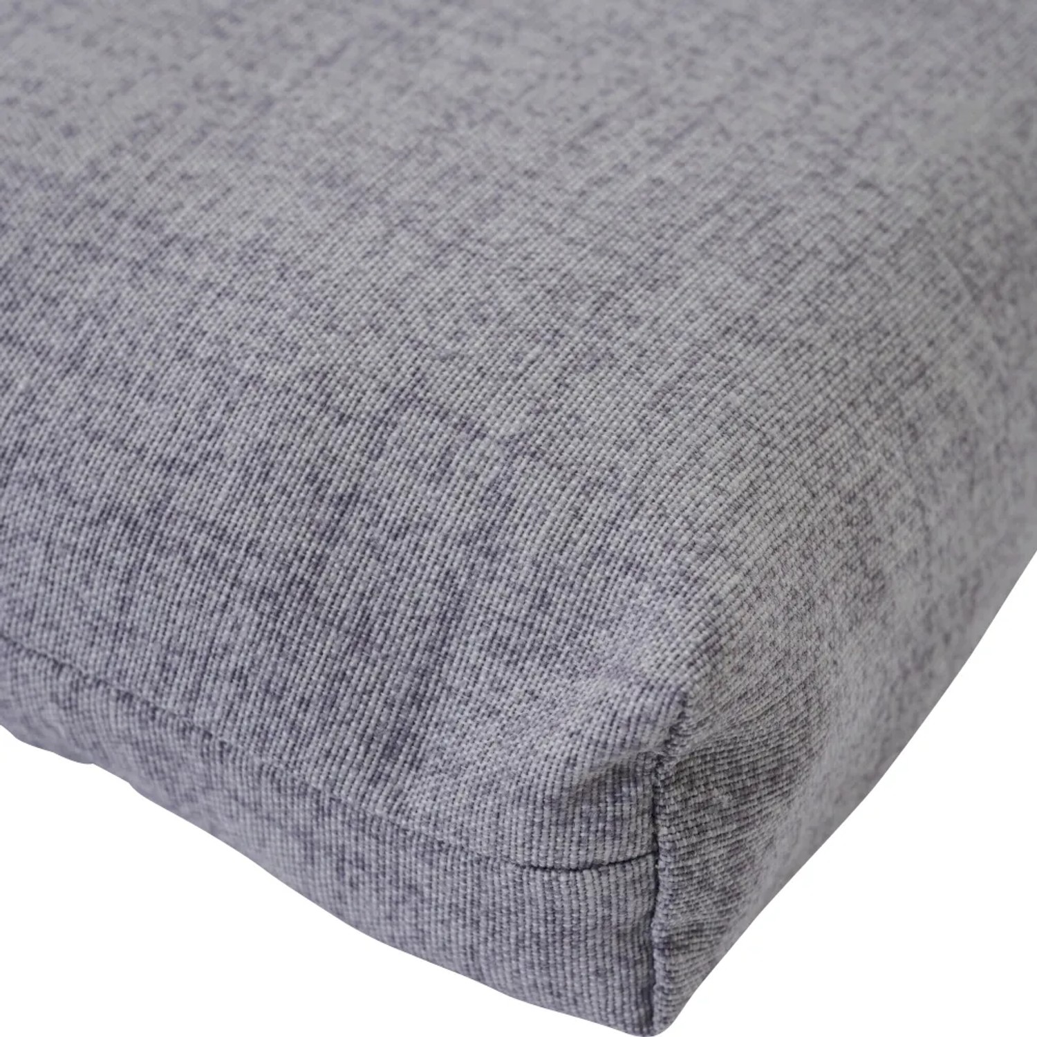 Graues Siena Garden Banksitzkissen Comfort, 110x44x7 cm, Detailaufnahme der Stoffstruktur.
