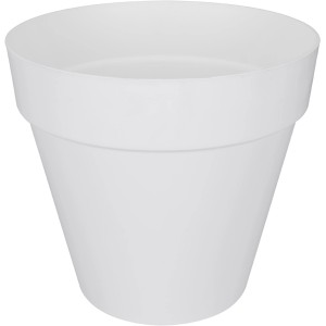 Weißer Elho Blumentopf Loft, Ø 30 cm, für den Innen- und Außenbereich.