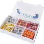 Wago Verbindungsklemmen Set in L-BOXX Mini mit verschiedenen Klemmen und Befestigungsadaptern.