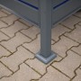 Detailansicht der Westmann Mülltonnenverkleidung Planum aus Metall in Anthrazit/Grau.