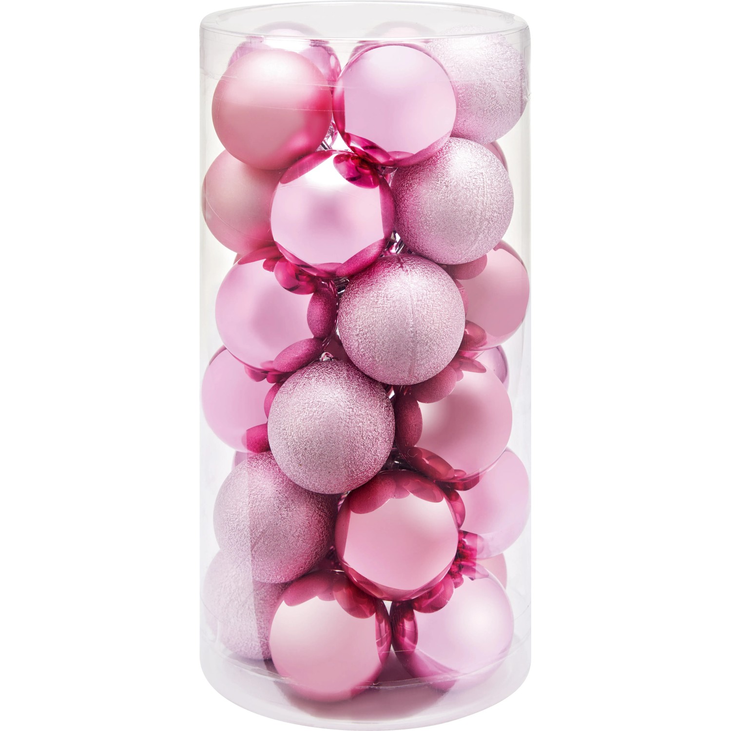 Weihnachtskugel-Set 30-teilig Ø 4 cm Rosa Glitzer-Matt-Glänzend kaufen bei OBI