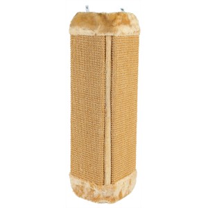Trixie Kratzbrett für Zimmerecken, braun, 32x60cm, mit Sisal und Plüsch für Katzen.