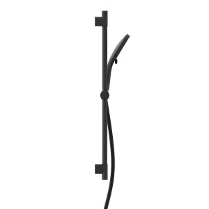 Schütte Stangenbrause-Set Capri, Schwarz Matt. Brauseset mit Handbrause, Brausestange und Schlauch.