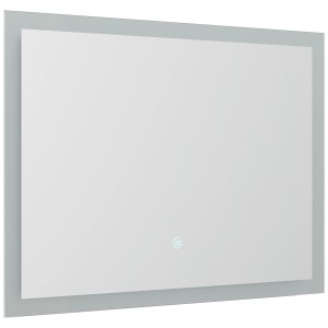 Posseik LED Spiegel 80x53cm mit Touch-Bedienung und umlaufender Beleuchtung.