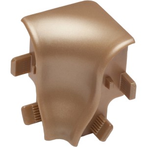 OBI Innenecke, Gold Matt, 2er-Set für Laminat- und Parkett-Sockelleisten.