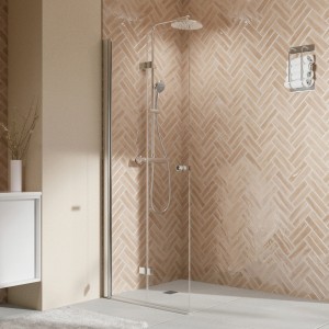 Breuer Drehfalttür Elana 2.0 Walk-In Klarglas inkl. CER+ 200 cm x 100 cm Links