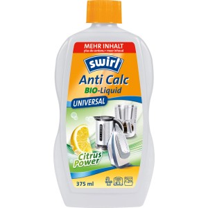 Swirl Flüssig-Entkalker Anti Calc Bio-Liquid 375ml für Kaffeemaschinen, Wasserkocher und Bügeleisen.