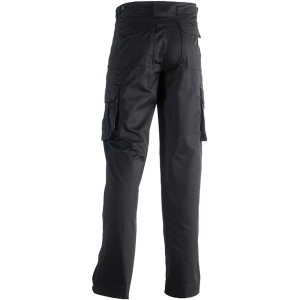 Schwarze Herock Thor Shortleg Arbeitshose mit vielen Taschen, Rückansicht.
