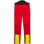 Rote Scheibler Schnittschutz-Bundhose Basic Gr. 58/60 mit gelben Warnkeilen.