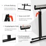 HOMCOM Rollenbock, schwarz, höhenverstellbar, mit kugelgelagerter Rolle und Easy-Lock-Griff. Ideal für Werkstatt.