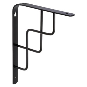 Schwarze OBI Konsole Roxy, 230x180 mm, für Regalböden und Möbelbau.