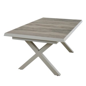 Siena Garden Gartentisch ausziehbar Keramik Seidengrau 100 cm x 200 cm