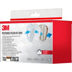 3M Pestizid-Filterkit 6003BC1 A2P3 in Originalverpackung. Atemschutz für sicheres Arbeiten mit Pestiziden.