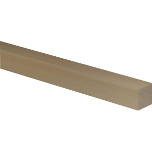 Rohe Buche Flachleiste, 35x35x950 mm, ideal für Bastelarbeiten und Innenausbau.