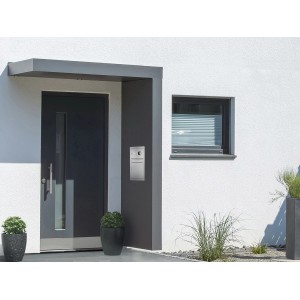 Gutta Rechteckvordach BS PLUS 200 Seite R Briefkasten Edel. Klingel Sprechanlage