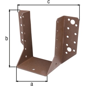 Alberts Duravis Balkenschuh Typ A, rostbraun, duplexbeschichtet, 80x120mm, zur Verbindung von Holzbalken.