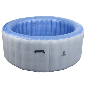 Aufblasbarer, runder Whirlpool N97 in Grau-Blau für 4 Personen, ohne Pumpe.