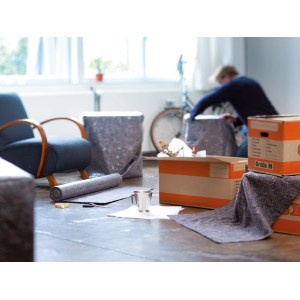 LUX Abdeckvlies 1x10m zum Schutz von Möbeln und Böden bei Umzug oder Renovierung.