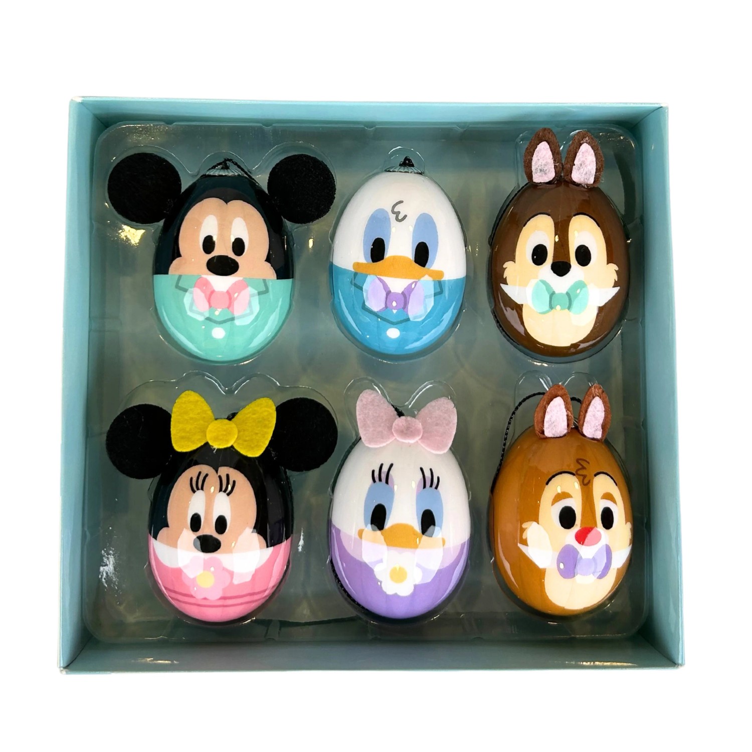 Disney Osterei-Set mit Mickey, Minnie, Donald und Chip & Chap, 6 Stück, ideal zur Osterdekoration.