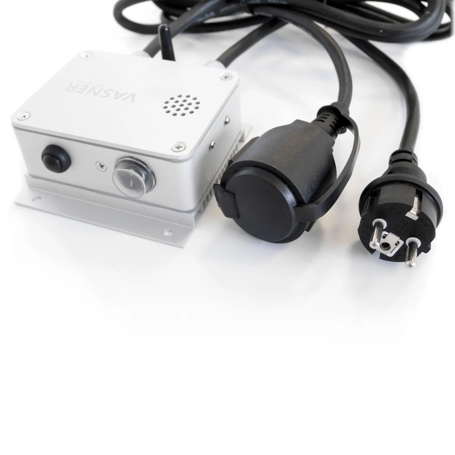 VASNER Bluetooth Dimmer Box mit Stecker zur Steuerung von Infrarotstrahlern.