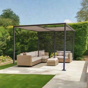 Jet-Line Gartenpavillon Pergola  Amun 3x4 m Sonnenschutz Überdachung Jet-Line