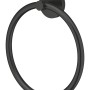 Grohe QuickFix Handtuchring Start, matt schwarz, zur Wandmontage im Badezimmer.