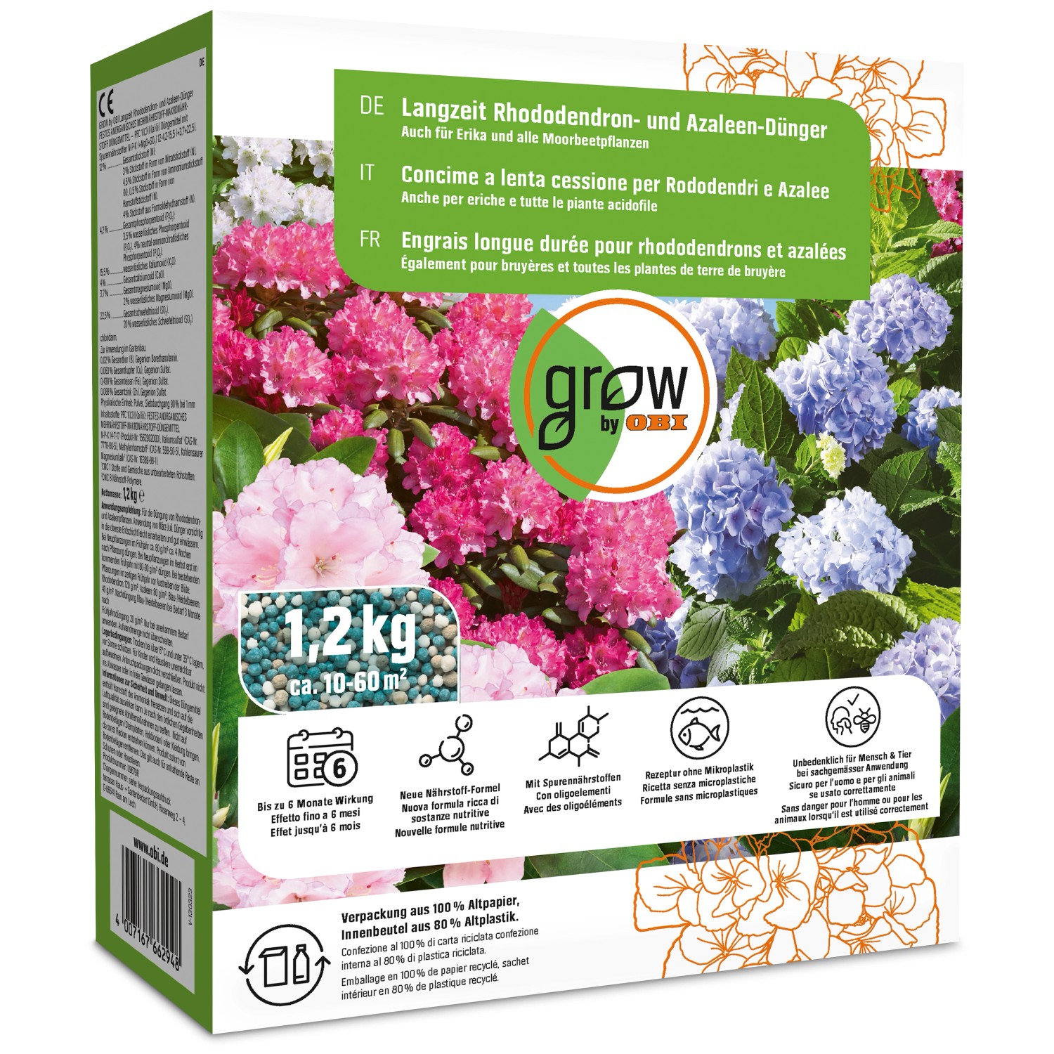 GROW by OBI Langzeit Rhododendron und AzaleenDünger, 1,2 kg kaufen