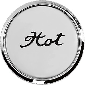 Indexpunkt "Hot" für Daly Armatur, verchromt. Zubehör für Wasserhahn.