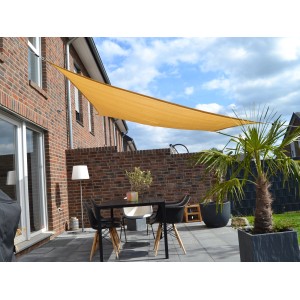 Floracord Vierecksonnensegel Weizen 250 cm x 300 cm Wind- u. Wasserdurchlässig