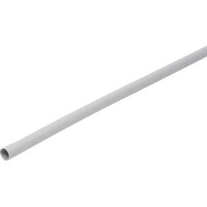 Helles, graues, starres Isolierrohr EN 32 mit 2 m Länge für die Aufputzmontage.