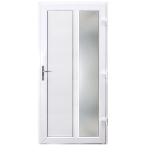 Nebeneingangstür K511 Kunststoff Weiß 88 cm x 198 cm Anschlag Rechts