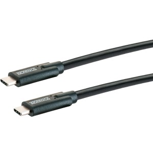 Schwaiger USB 3.2 Kabel, 2m, schwarz, mit Typ-C Stecker für Computer & Multimedia Geräte.