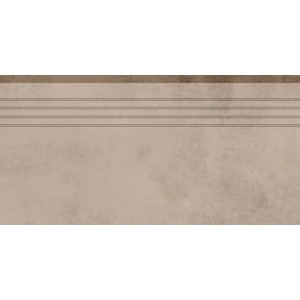 Feinsteinzeug Trittstufe Denver in Taupe, matte Oberfläche, 30x60 cm. Ideal für Bodenfliesen.