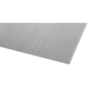 Transparente Hohlkammerplatte (6 mm, 200x105 cm) für Bedachung, z.B. Terrassenüberdachung.