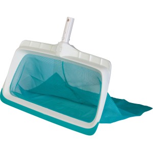 Gre Bodenkescher Großformat zur Poolreinigung mit blauem Netz.