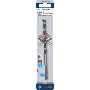 Bosch Bohrer-Set Pro Hex-5 Silber 3-tlg.