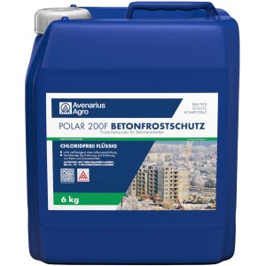 Blauer Kanister Betonfrostschutz Polar 200F, 6 kg, für die Betonherstellung im Winter.