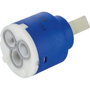 Ersatz-Keramikkartusche Ø 35 mm für Küchenarmatur KI-1080, blau/weiß, mit Wassersparfunktion.