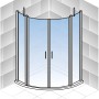 Schulte ExpressPlus Runddusche AlexaStyle2.0 mit Duschwanne, 80x80cm. Elegante, teilgerahmte Duschkabine.