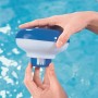 Bestway Pool Dosierschwimmer zur Chemikalienfreisetzung, blau-weiß, mit einstellbarem Schaltring.