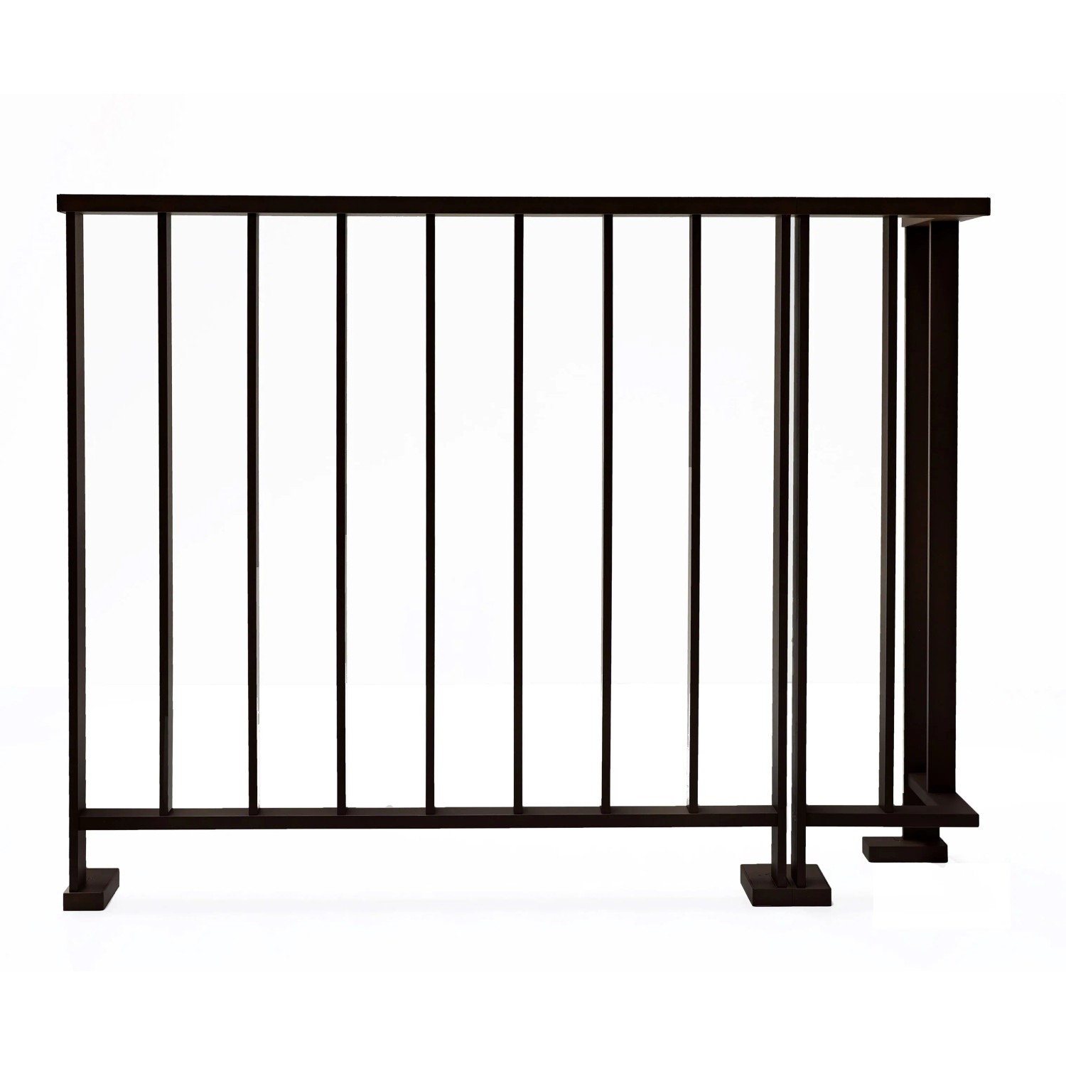 Eckset Linus Aluminium Anthrazit - Geländer 120 x 26 cm für Montage von oben_2