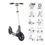 Goldfarbener Aluminium Scooter mit 205mm Luftbereifung, Klappmechanismus und höhenverstellbarem Lenker. ABEC 7 Kugellager.