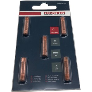 Absaar MIG-Düse, Ø 0,8 mm, für Schweißgeräte. 5 Stück im Set.