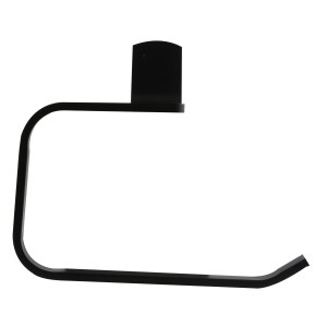 Schwarzer, matter Spirella Handtuchhalter Taku, 22x7x19 cm, aus Edelstahl.