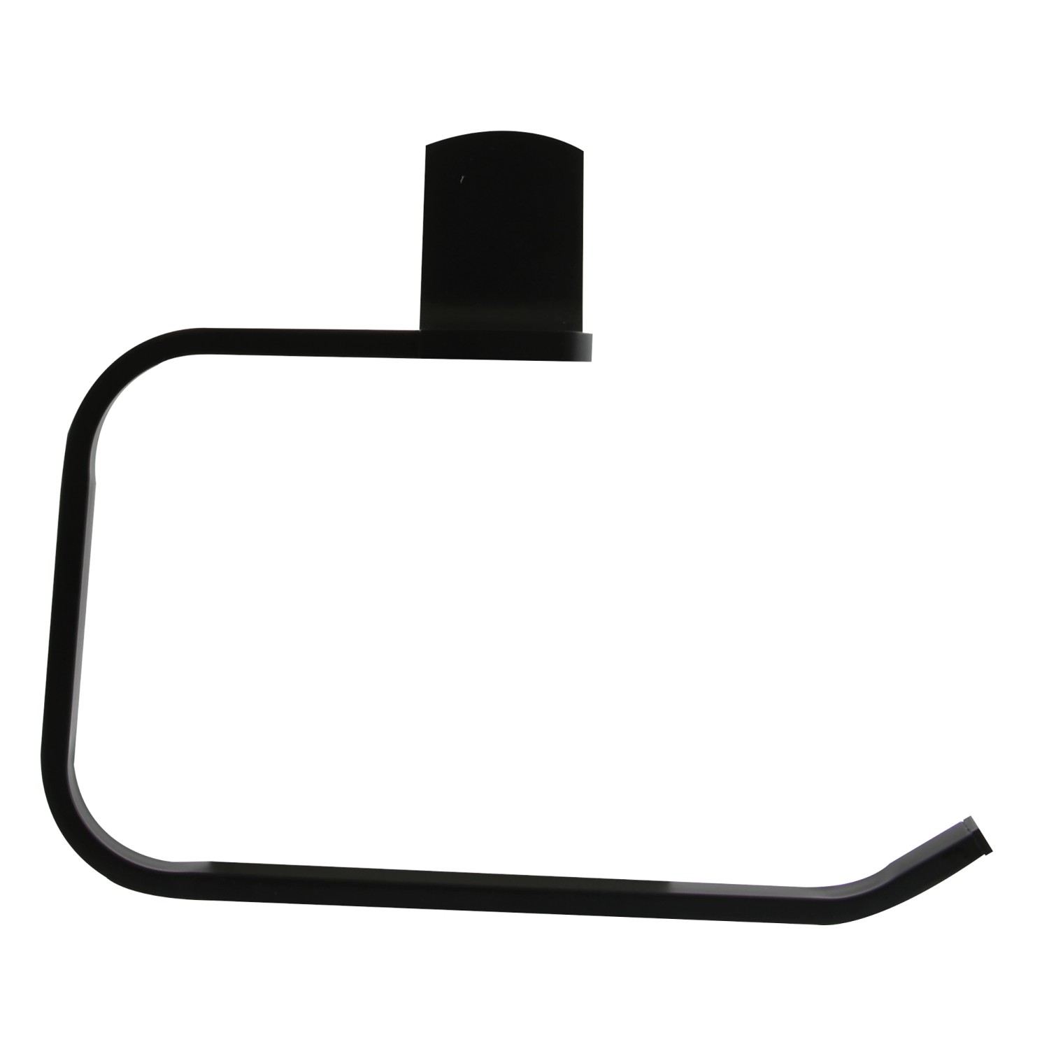 Schwarzer, matter Spirella Handtuchhalter Taku, 22x7x19 cm, aus Edelstahl.