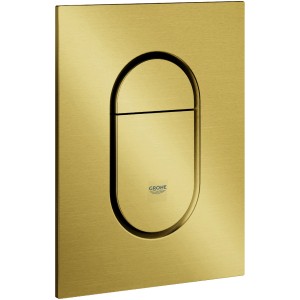 Grohe Arena Cosmopolitan S WC-Drückerplatte in Cool Sunrise Gold für 2-Mengen Spülung.